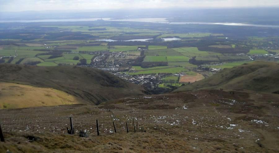 River Forth and Tillicoultry on descent of Ben Cleuch via The Law