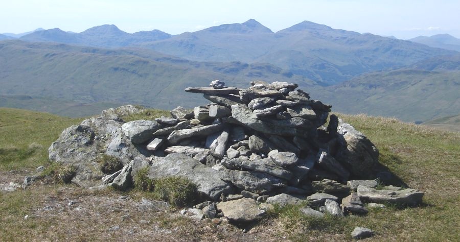 Stobinian and Ben More from summit cairn on Ben Vane