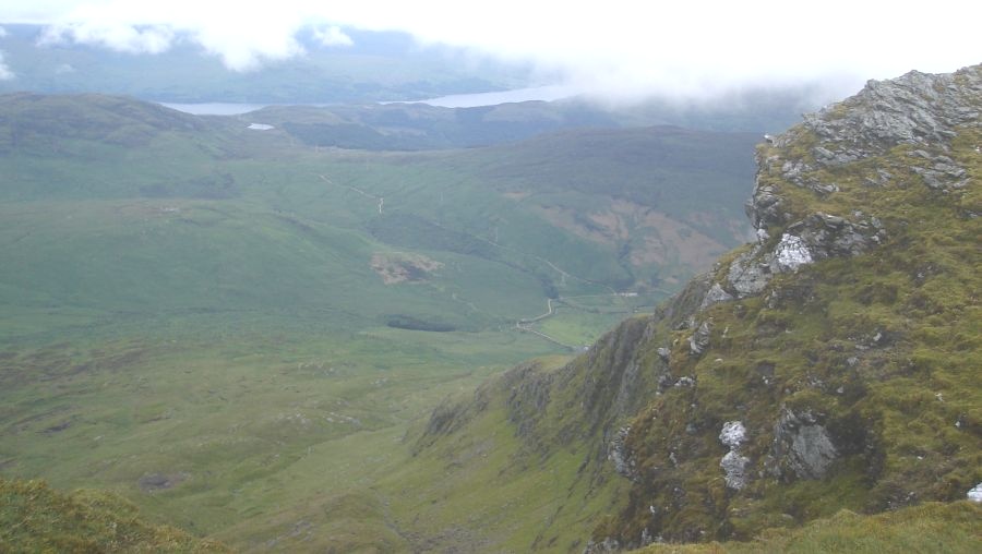 Loch Arklet on approaching summit of Ben Lomond