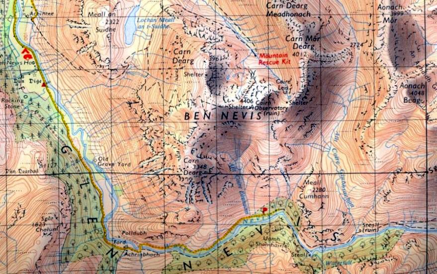 Map of Glen Nevis