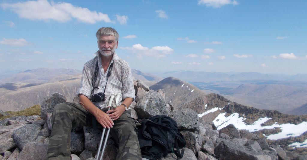 On summit of Ben Starav in Glen Etive