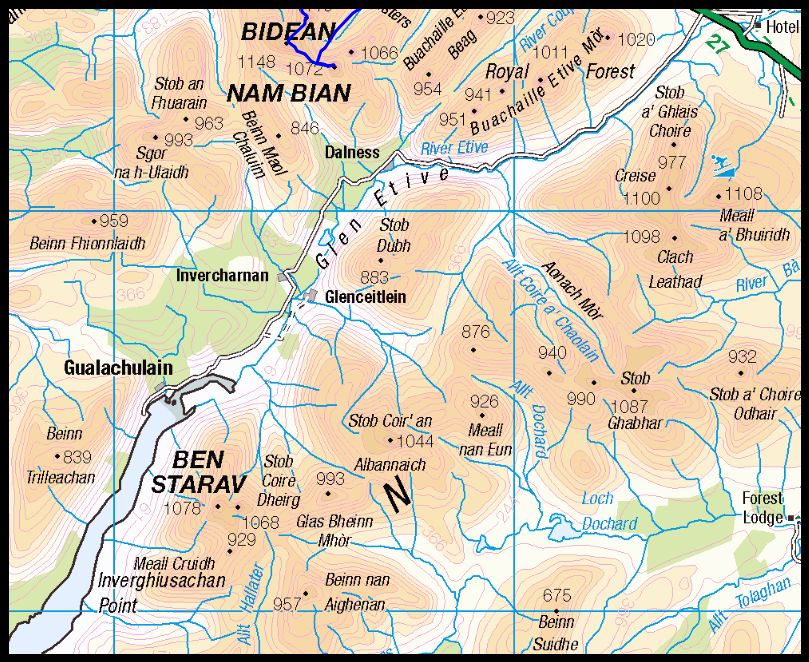Map of Glen Etive