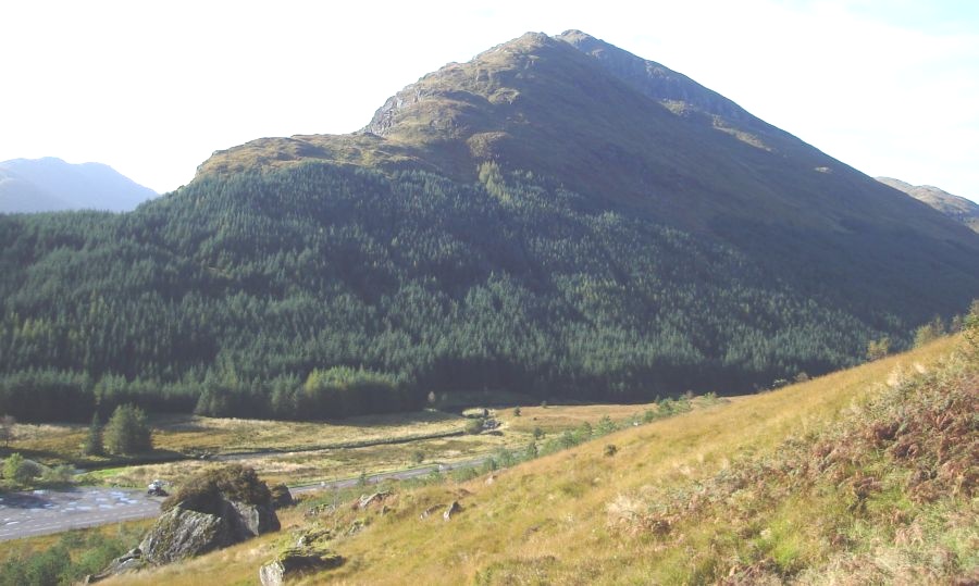 Beinn an Lochain on ascent of Binnein an Fhidhleir in the Southern Highlands of Scotland