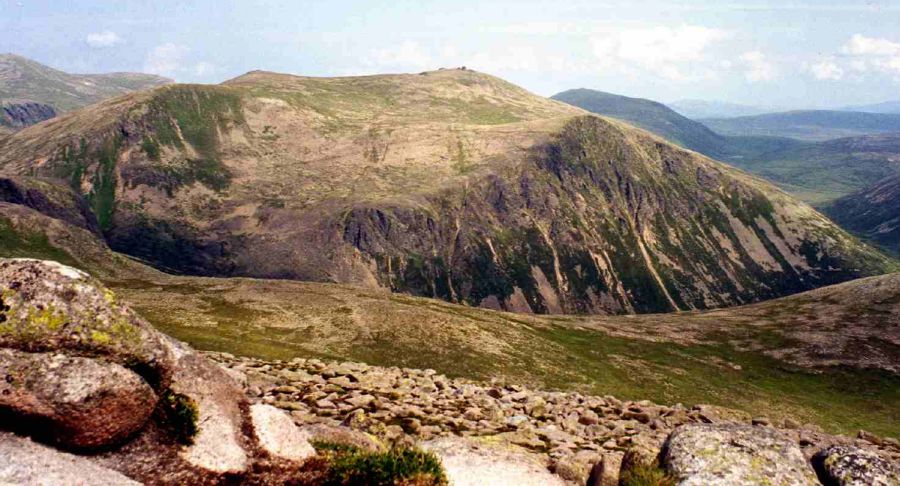 Beinn Mheadhoin from Derry Cairngorm in the Cairngorms