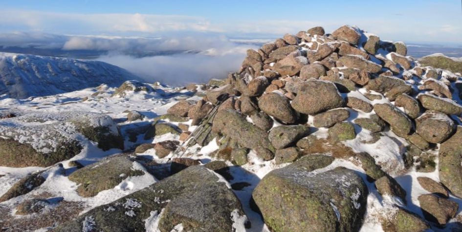 Summit cairn on Bynack More