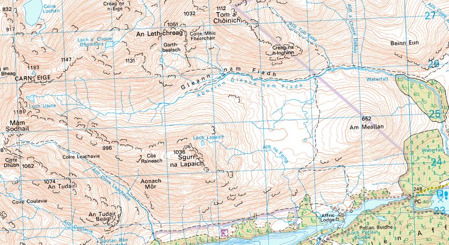 Map of Glen Affric