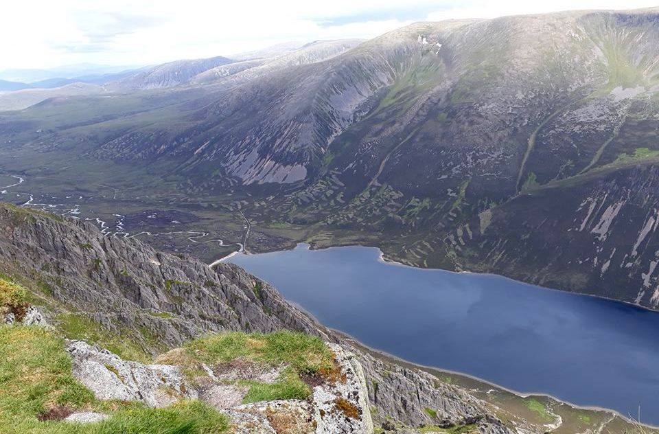 Loch Einich and the Cairngorms Plateau from Sgor Gaoth