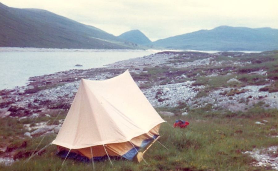 Camp at head of Loch Monar