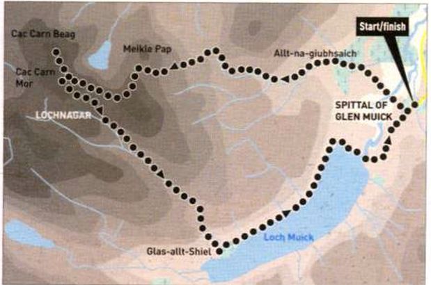 Route Map for Lochnagar