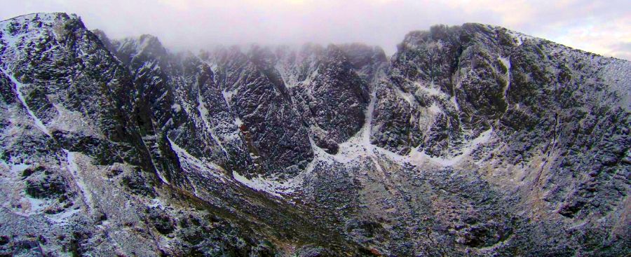 Cliffs of Lochnagar in winter