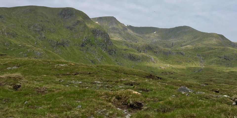 An Socath and An Riabhachan above Loch Mullardoch