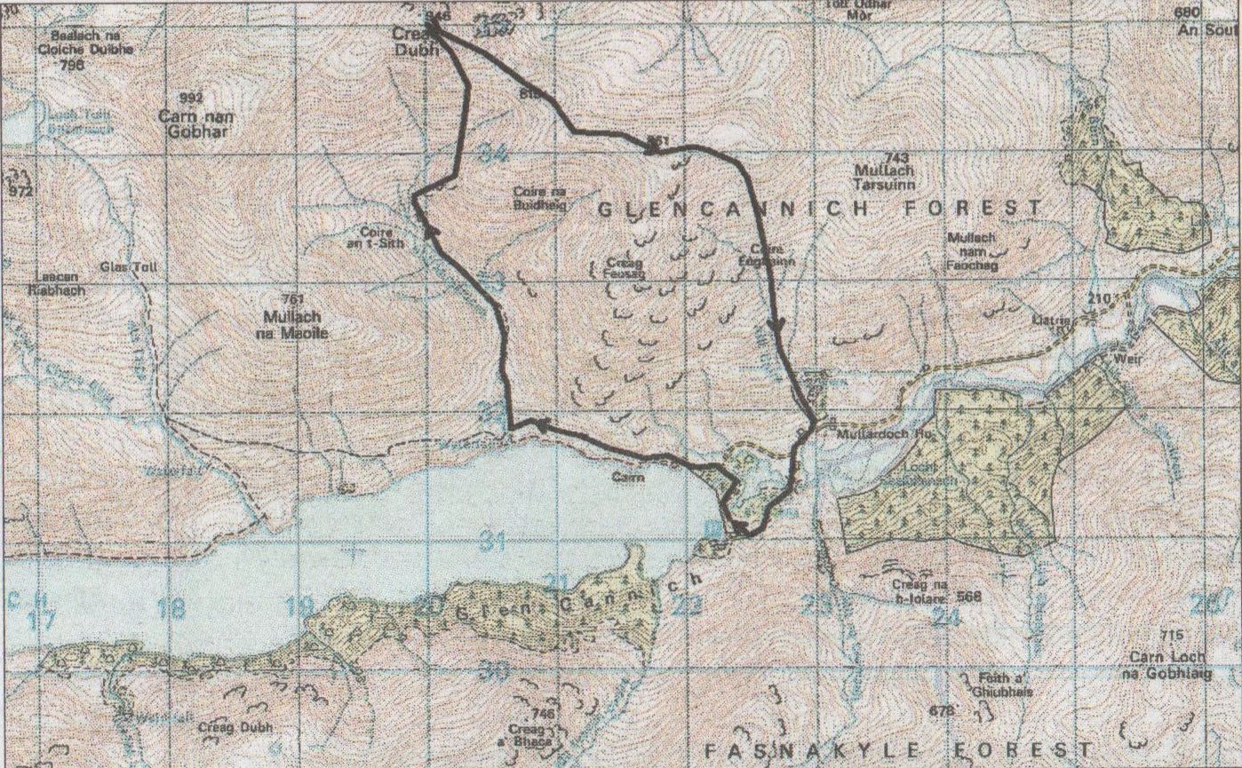 Map of Creag Dubh