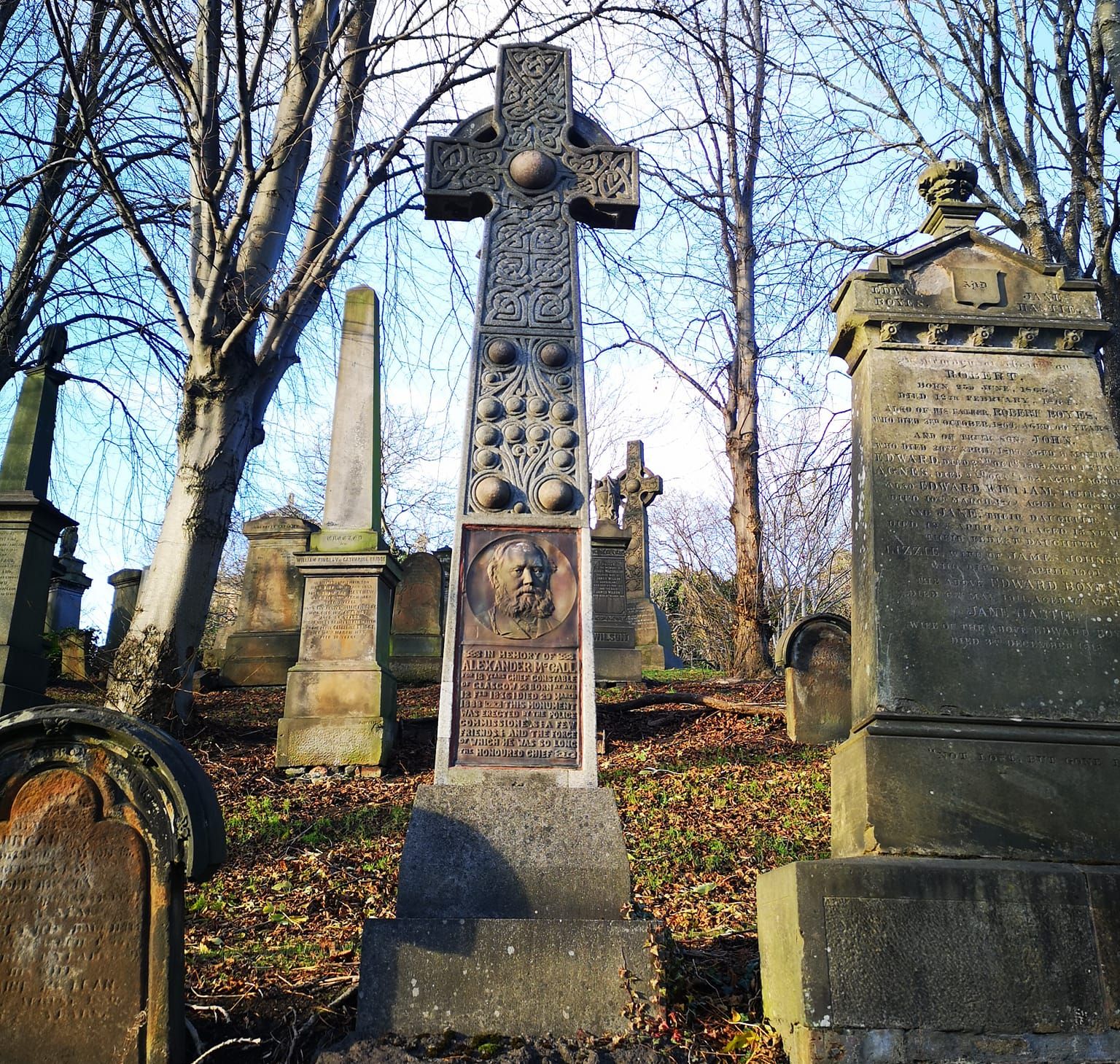 Memorial in the Necropolis in Glasgow