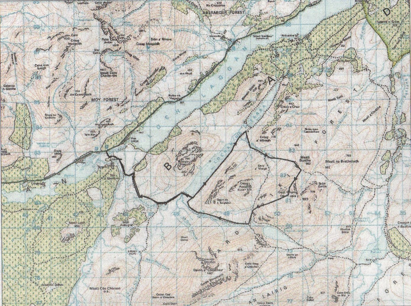 Map for Geall Charn