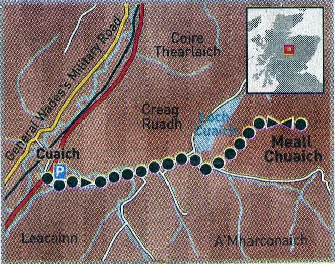 Map for Meall Chuaich