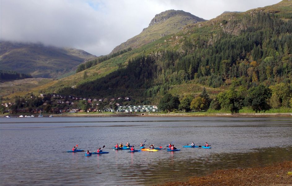 Canoeists in Loch Goil