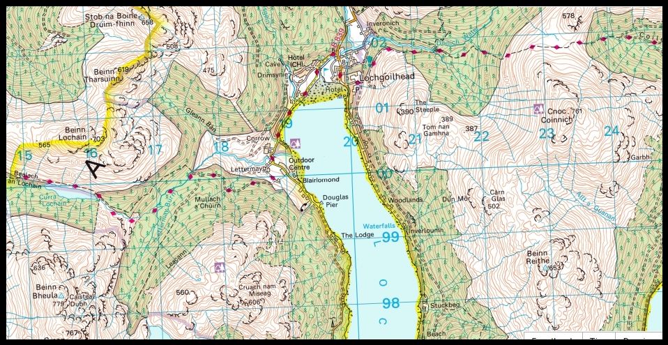 Map of Lochgoilhead