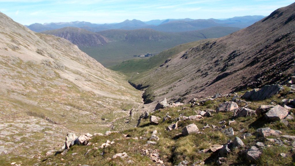 View from the saddle between Meall a Bhuiridh and the Clach Leathad - Creise Ridge