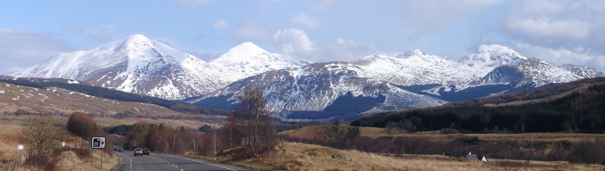 Ben More & Stob Binnein and Stob Garbh & Cruach Ardrain from West Highland Way on the approach to Tyndrum