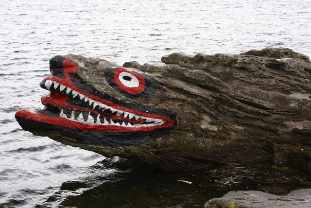 "Crocodile Rock" on Seafront at Millport on Isle of Cumbrae