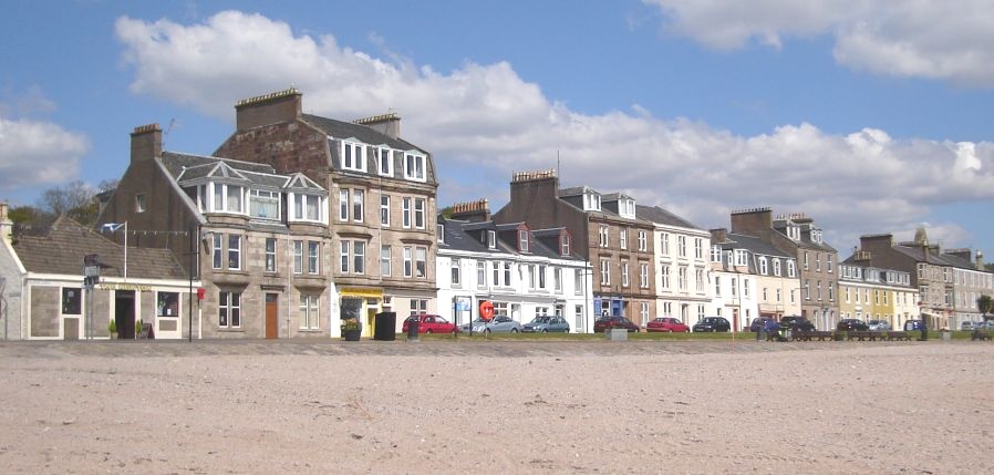 Houses above beach on Millport Bay