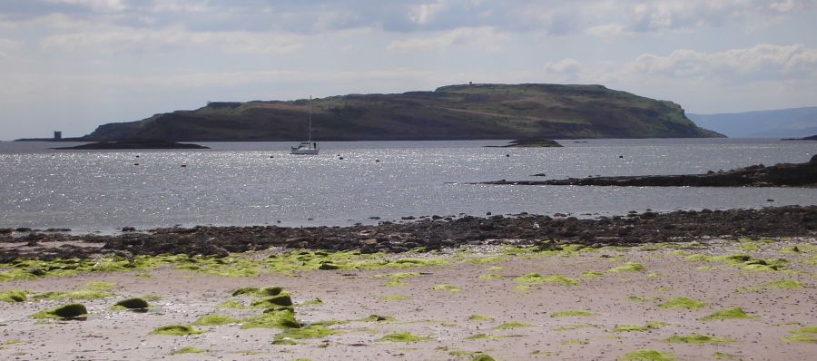 Isle of Little Cumbrae from Beach on Millport Bay
