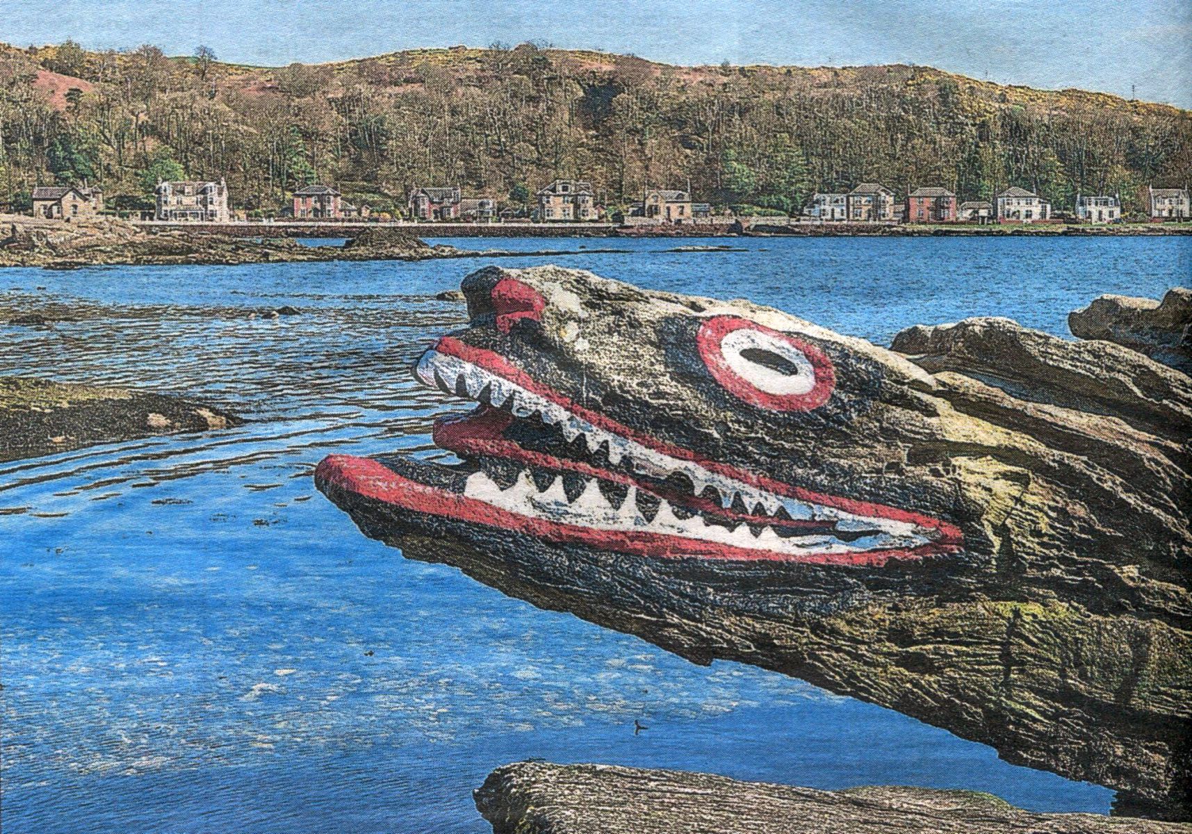"Crocodile Rock" on Seafront at Millport on Isle of Cumbrae