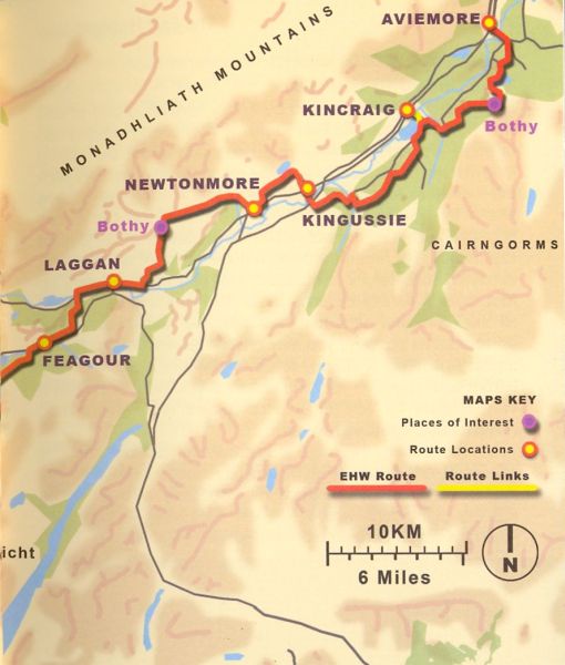 Walking Scotland from End to End - East Highland Way Map