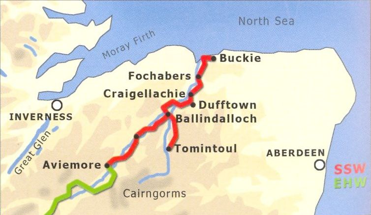 Walking Scotland from End to End - Speyside Way Map