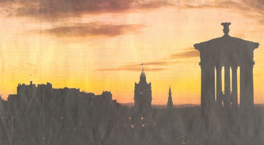 Sunset on Edinburgh Skyline