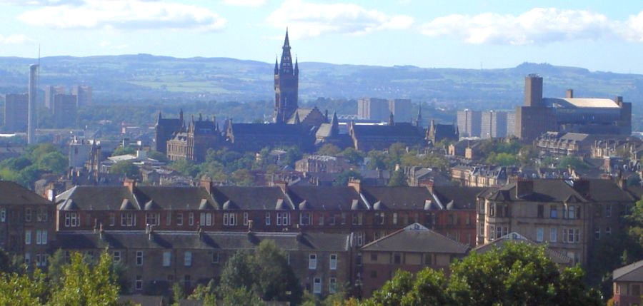 Glasgow University from Ruchill Park