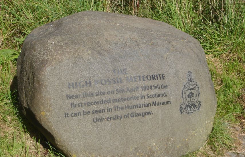 Marker for High Possil Meteorite in Possil Marsh Wildlife Reserve