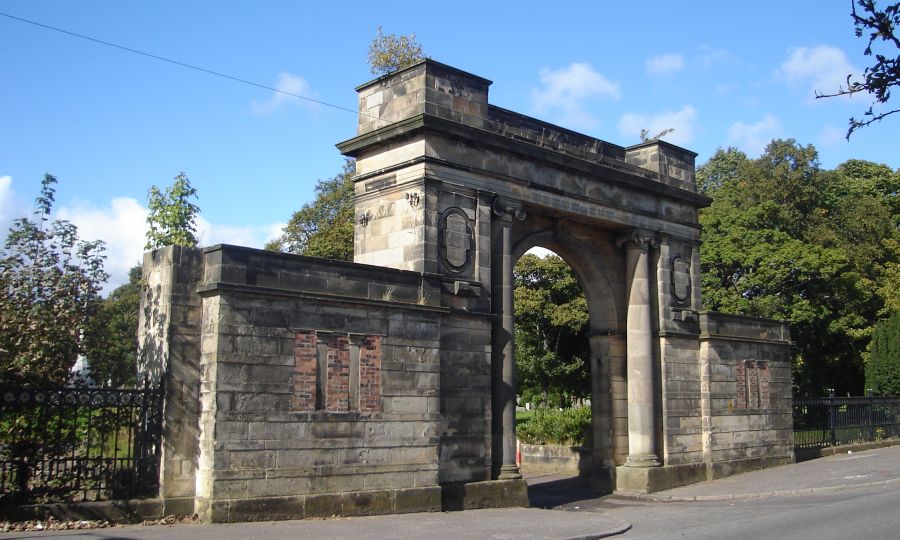 Entrance Gateway to Lambhill Cemetery at Possil Marsh Wildlife Reserve