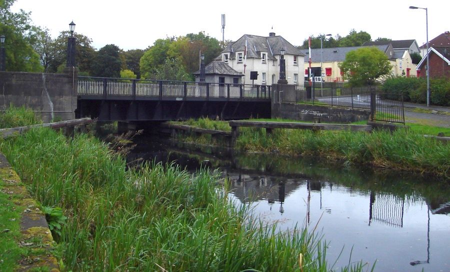 Hillhead Bridge and Basin in Kirkintilloch on the Forth and Clyde Canal