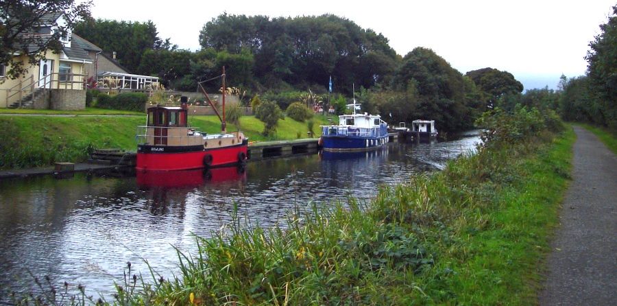 Boats on the Forth and Clyde Canal from Bishopbriggs to Kirkintilloch