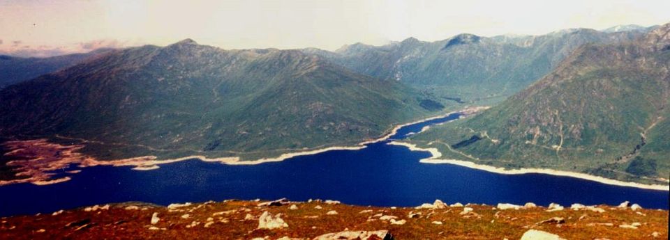Loch Quoich and South Shiel Ridge from Gairich in Knoydart