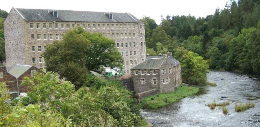 New Lanark on River Clyde in Scotland