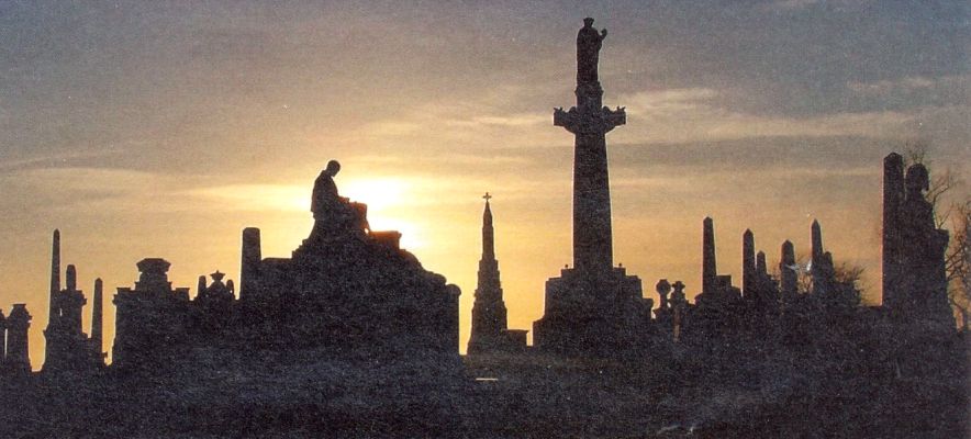 Sunset on Necropolis in Glasgow