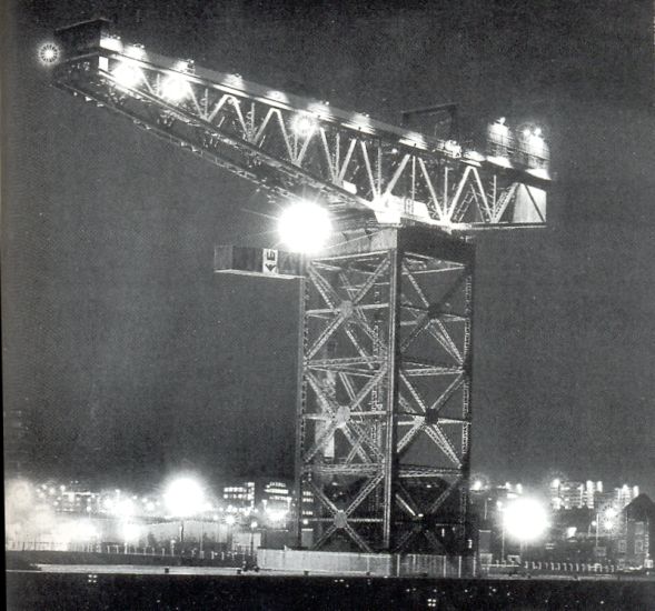 Giant crane at shipyard on the River Clyde