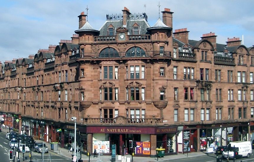 St George's Mansions at Charing Cross in Glasgow, Scotland