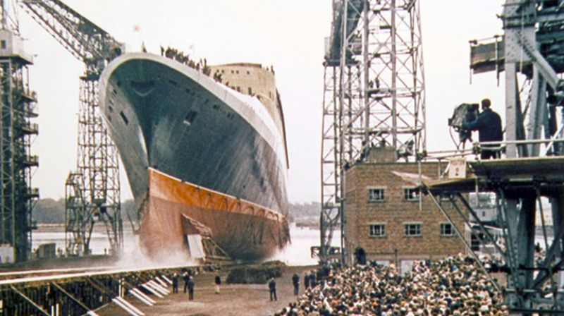 Launch of RMS Queen Elizabeth 2 ( QEII )