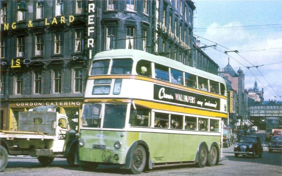 Metro-Cammell bodied Daimler CTM6 trolleybus of Glasgow Corporation