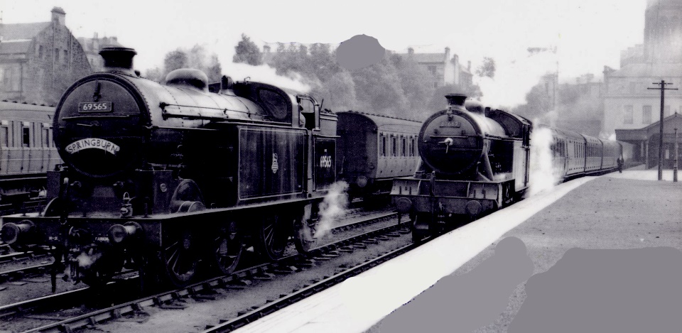 Steam locomotives at Springburn Station