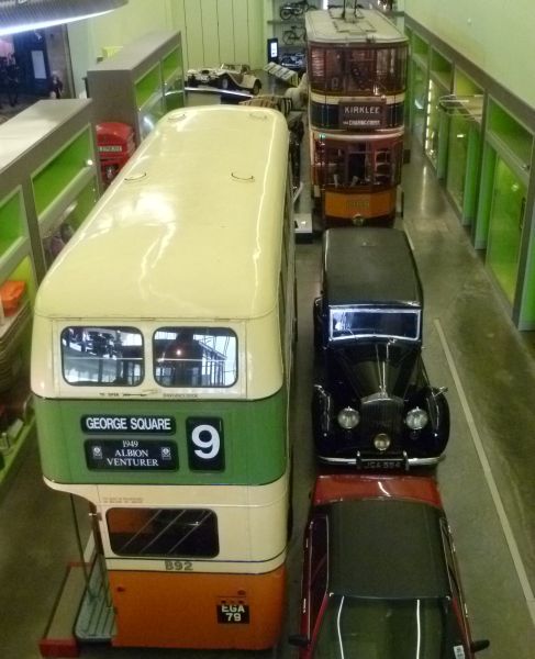 Exhibits in Glasgow Transport Museum