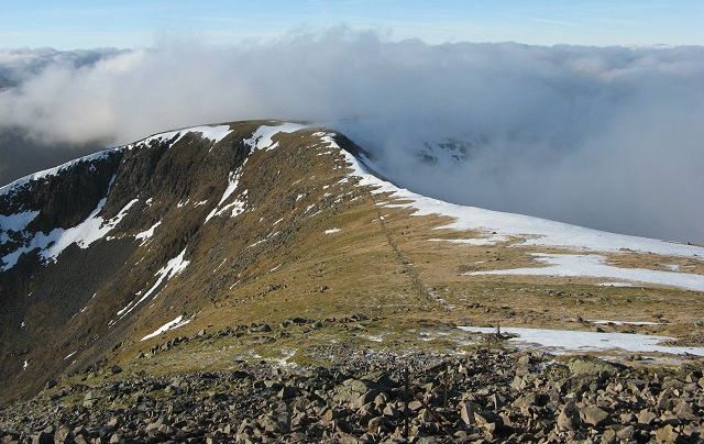 Summit Ridge of Stob Ghabhar in Glencoe