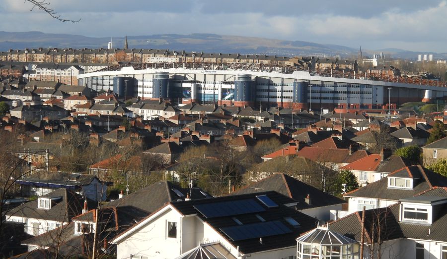 Hampden Park Stadium from 100 Acre Hill in King's Park