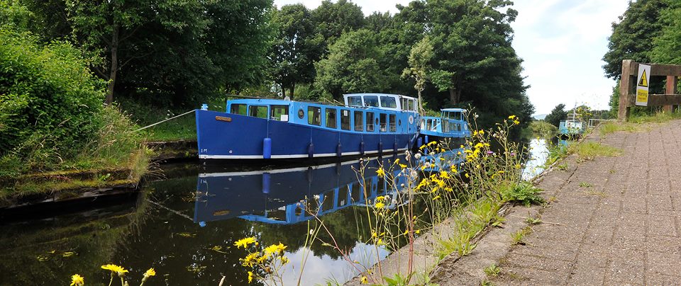 Cruise Boat on the Forth & Clyde Canal from Bishopbriggs to Kirkintilloch