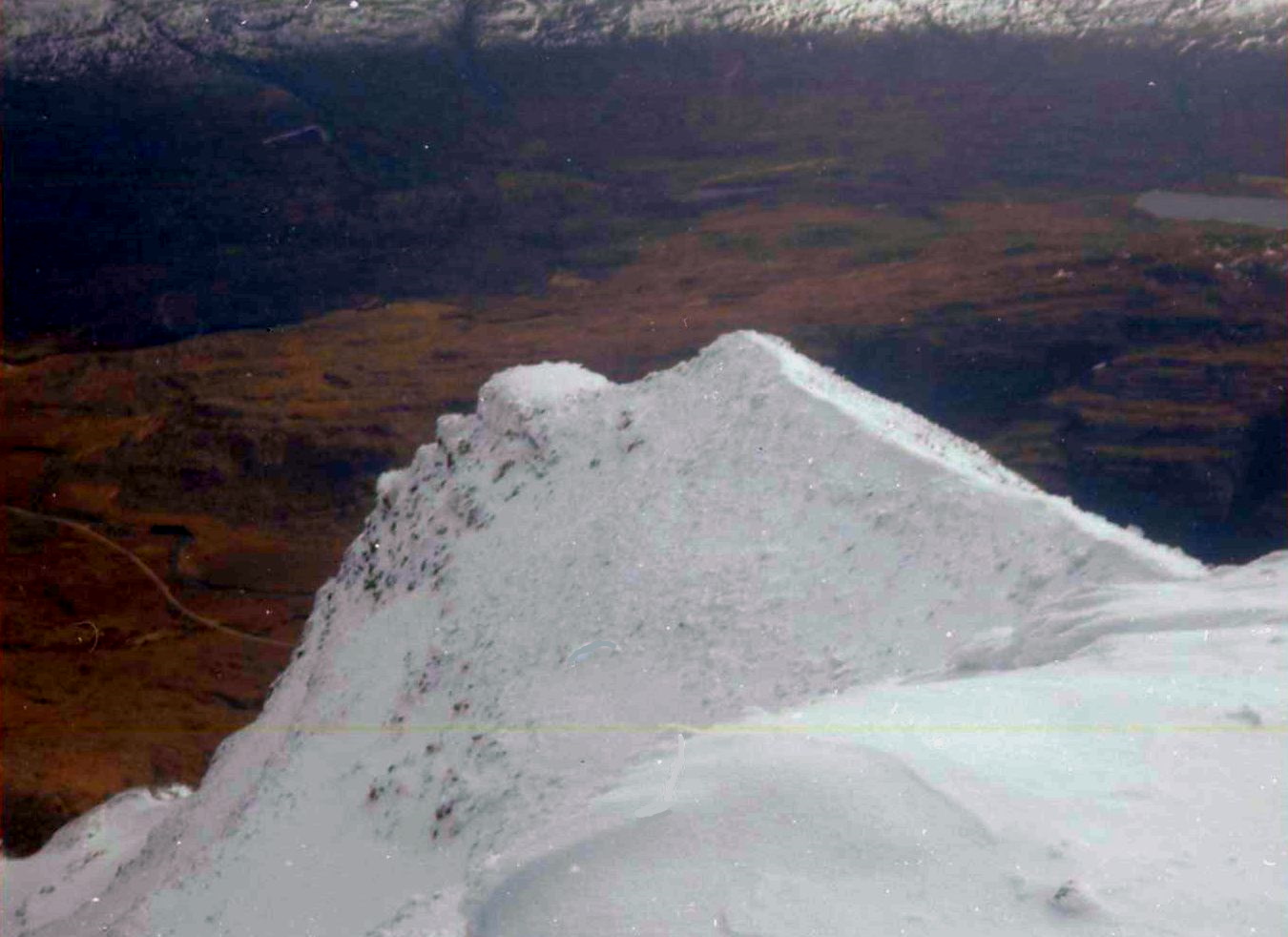 Snow-bound Summit Ridge of Liathach in the Torridon region of the North West Highlands of Scotland