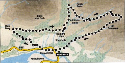Map for Kinlochleven Walk