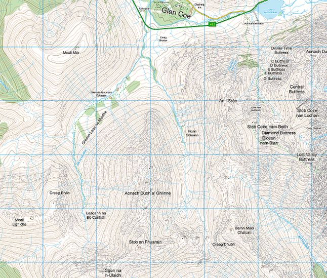 Map of Meall Ligiche